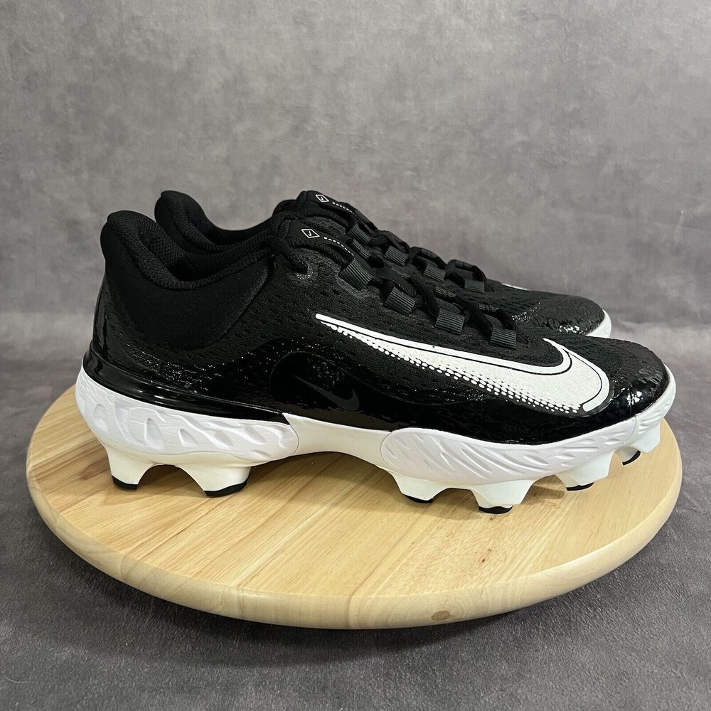Nike Alpha Huarache Elite 4 Mens Size 10 Baseball Low Top Molded Cleats Black